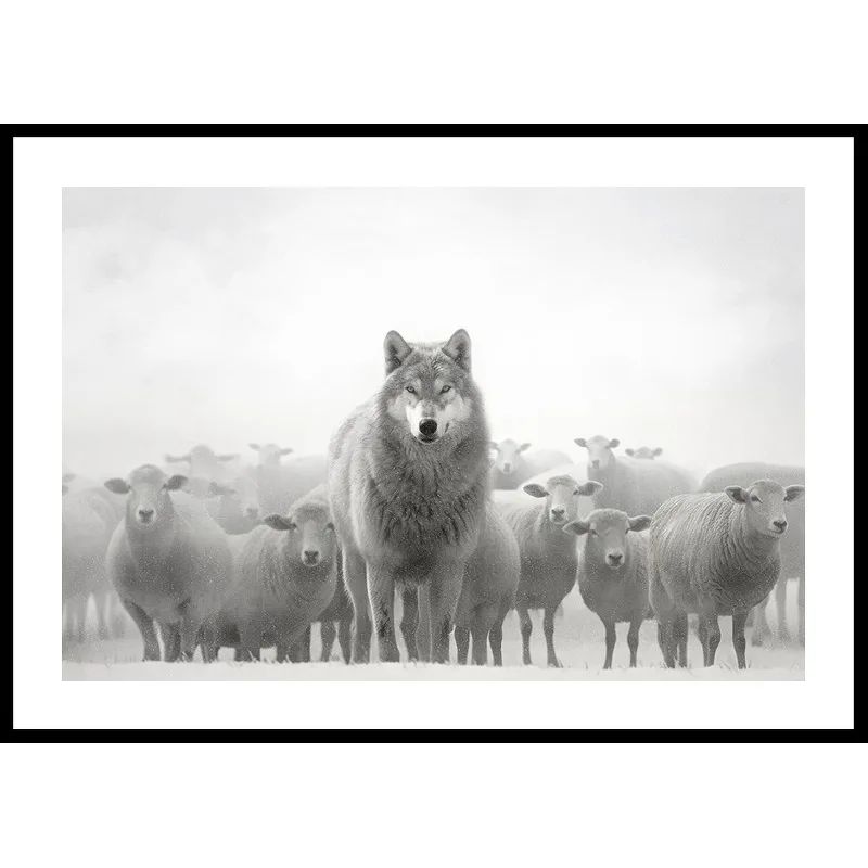 Poster Gallerix Wolf Among Sheep
