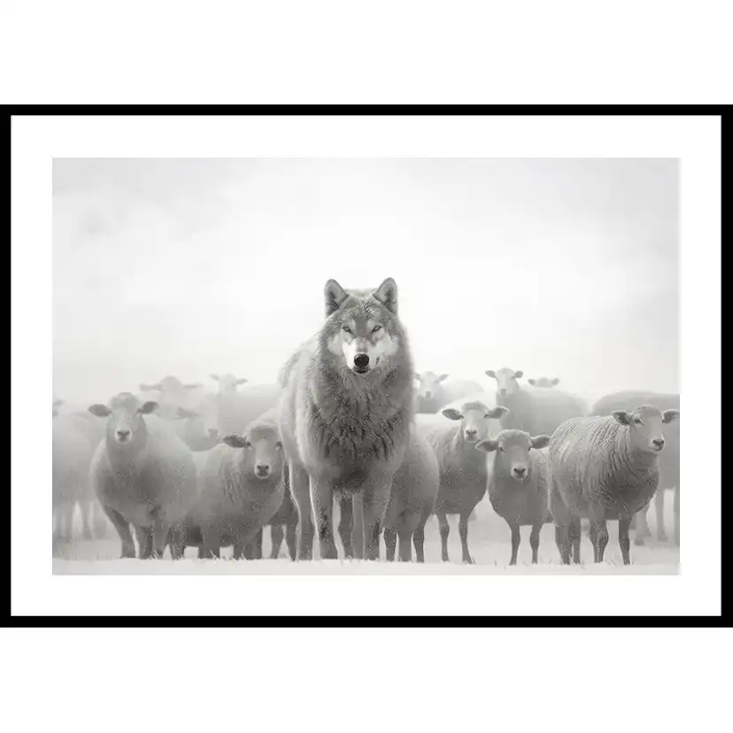 Poster Gallerix Wolf Among Sheep