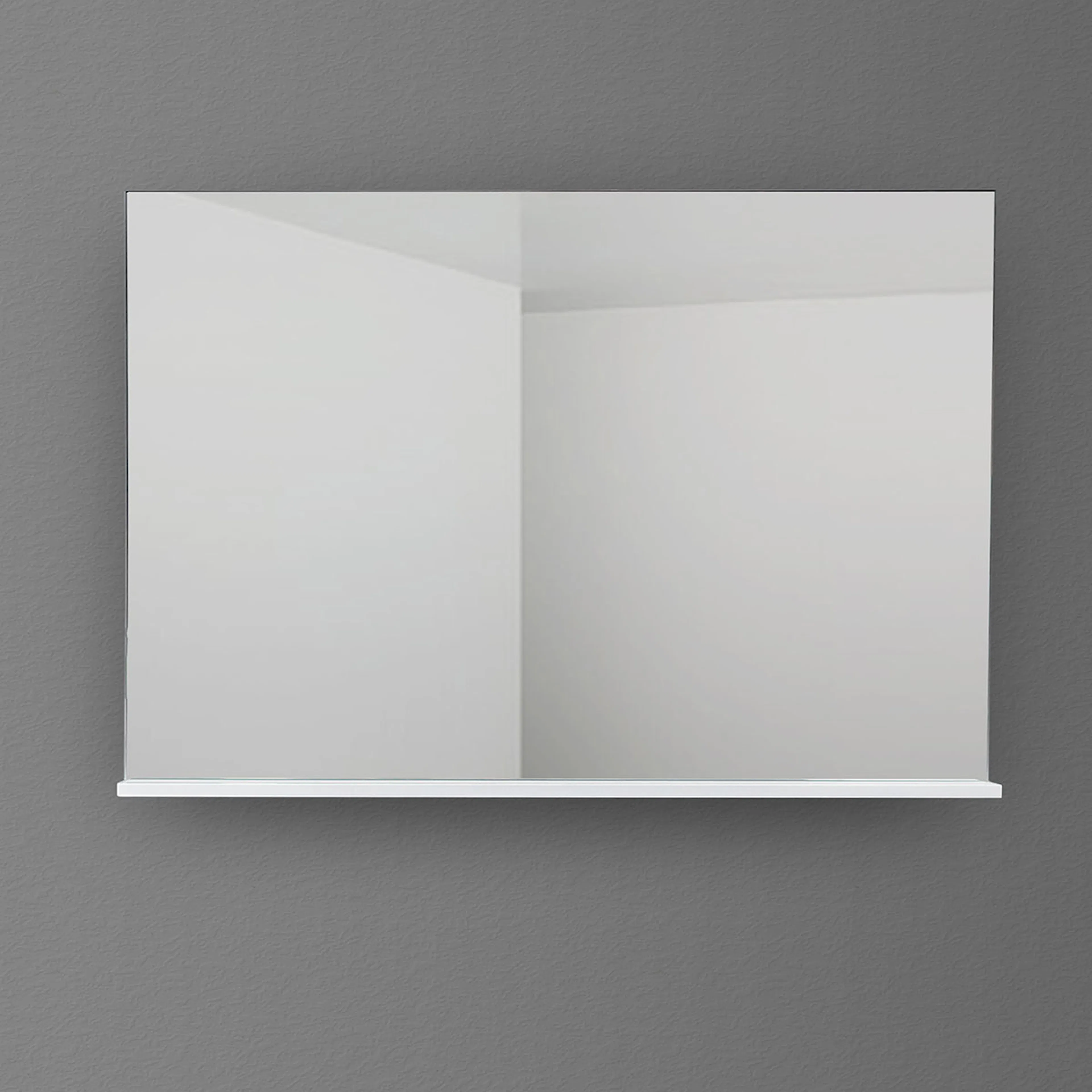 4AQUA Speg med hylla 120 vit blank Vit Blank, 1200 mm