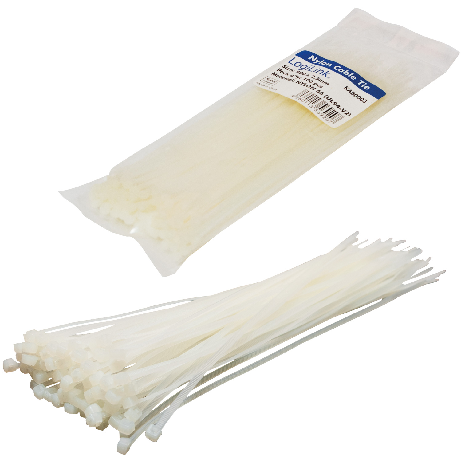 Buntband LogiLink 200x2,5 mm 11kg 100 st