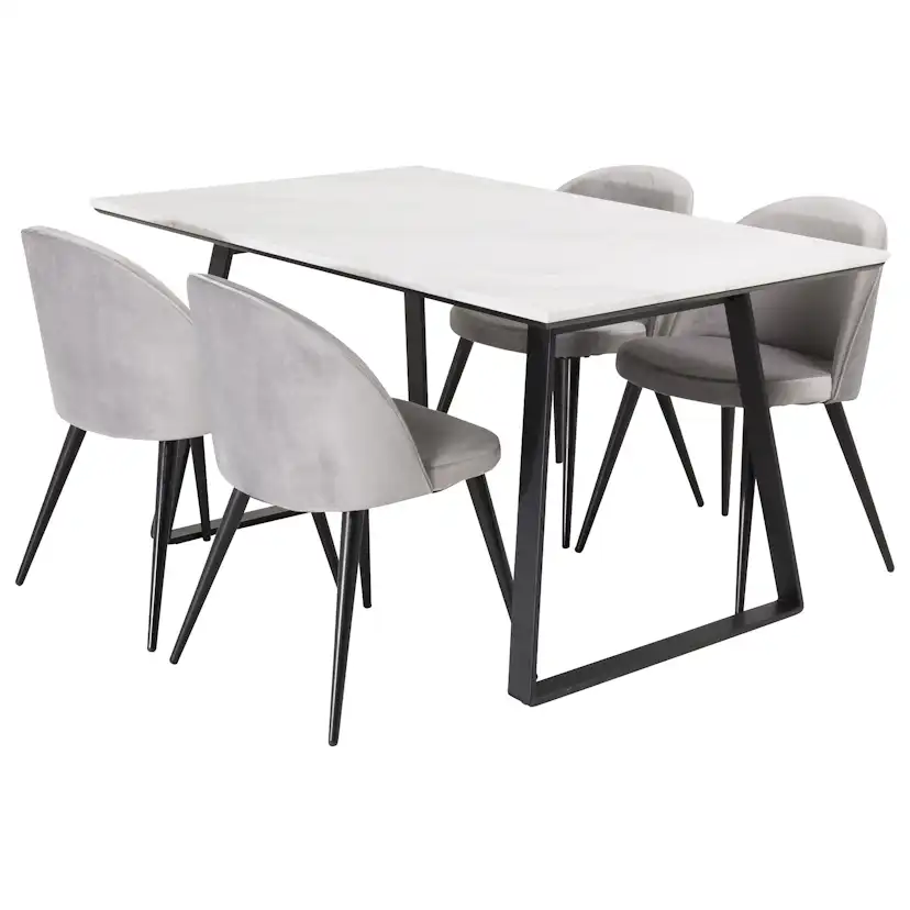 Matgrupp Venture Home Estelle med 4 Valentina Stolar