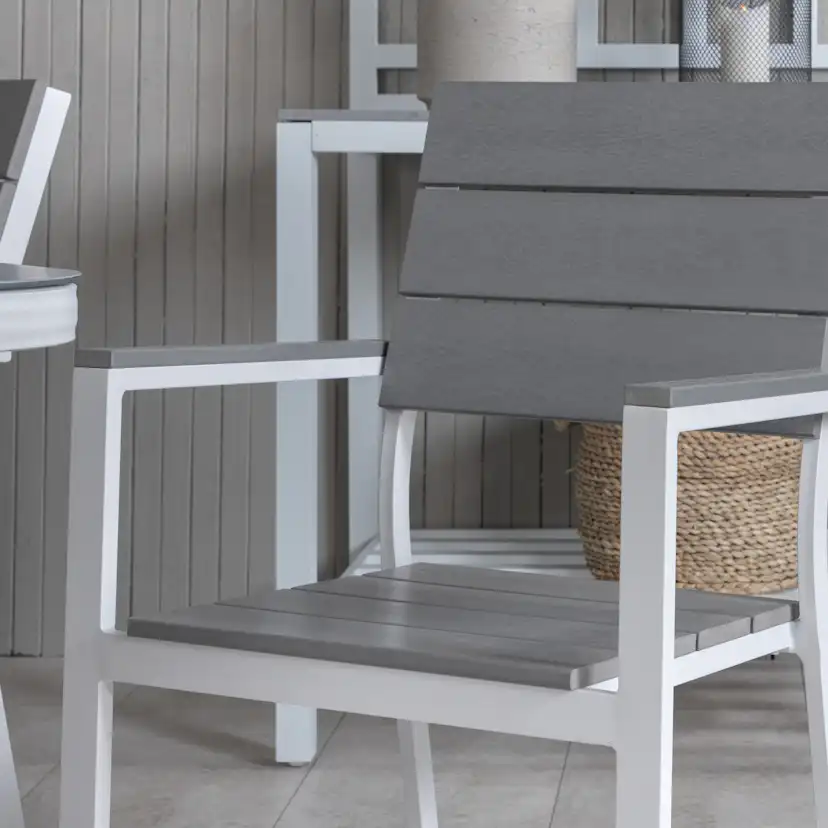 Matgrupp Venture Home Virya Matgrupp Utomhus 160cm med 4 Levels Stapelbara Matstolar