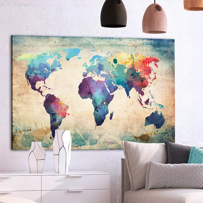 Anslagstavla Arkiio Colorful World Map