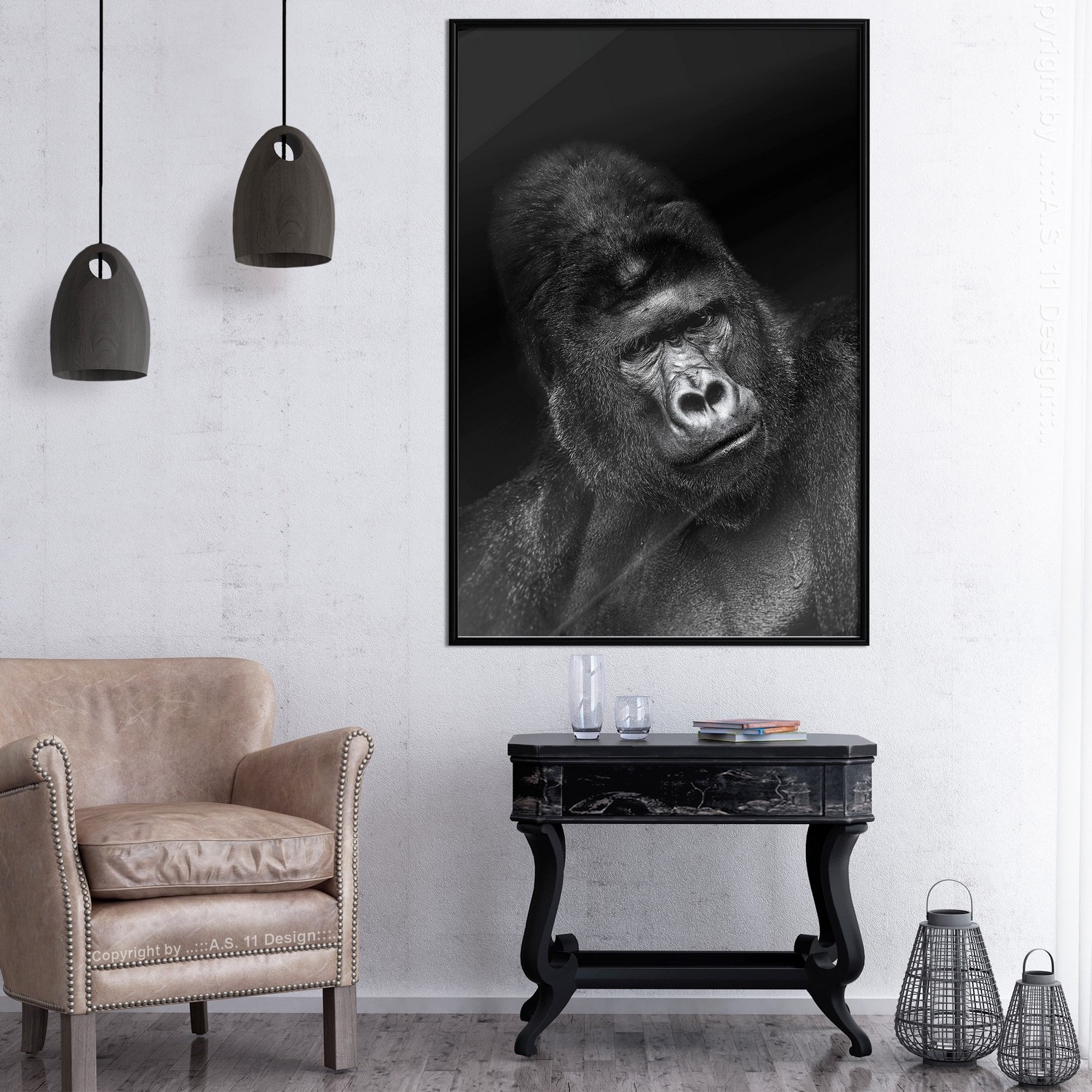 Poster Artgeist Affisch Gorilla