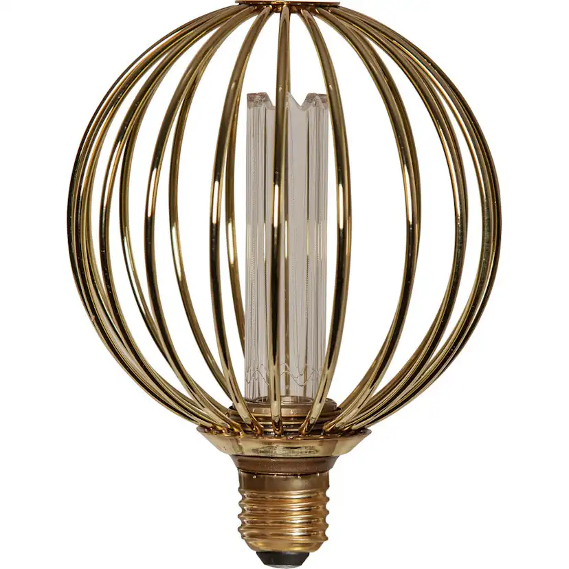 LED-lampa Star Trading E27 G125 Globe Gold