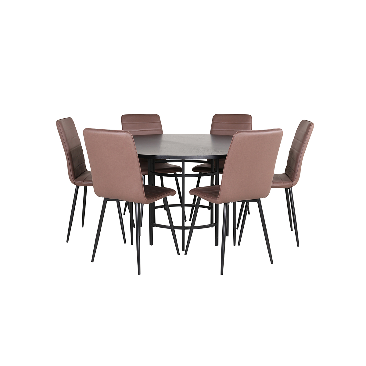 Matgrupp furniture/fashion Copenhagen Ø140 cm med 6 Windu Stolar