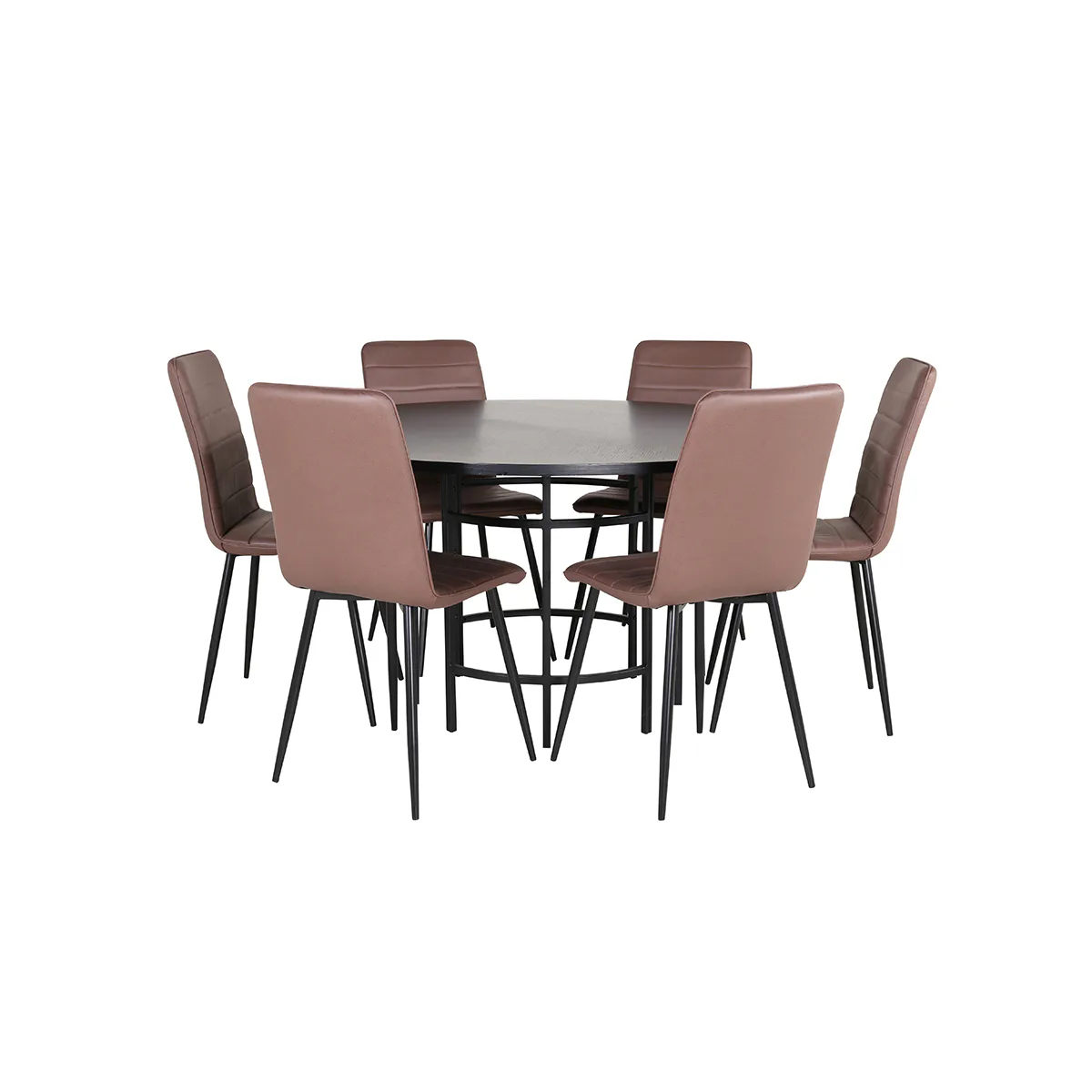 Matgrupp furniture/fashion Copenhagen Ø140 cm med 6 Windu Stolar