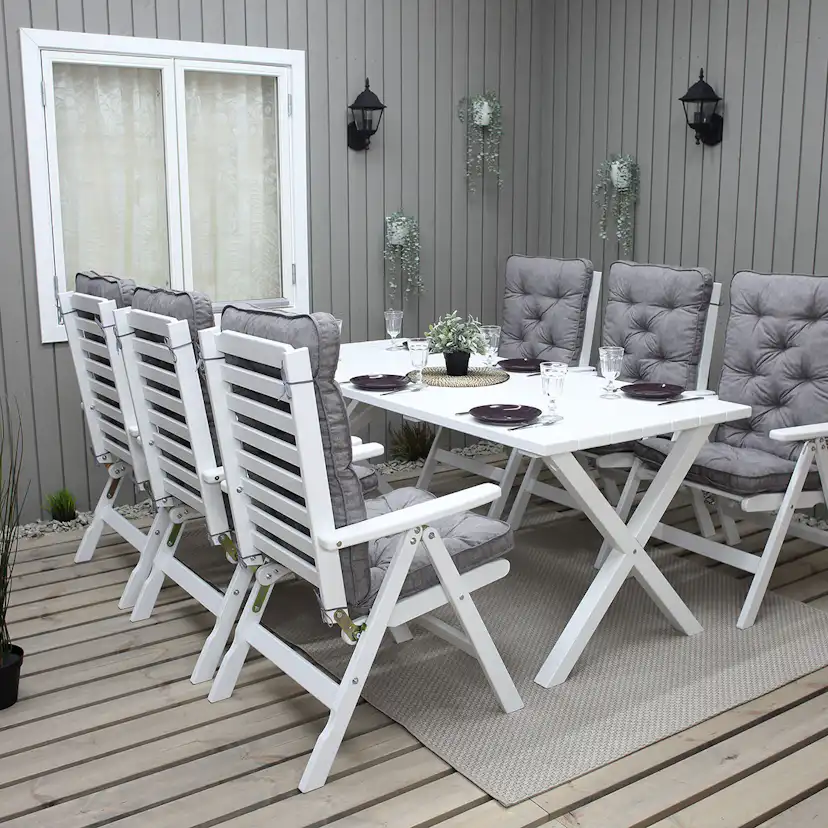 Matgrupp Baltic Garden Scottsdale 190 Med 6 Båstad Stolar