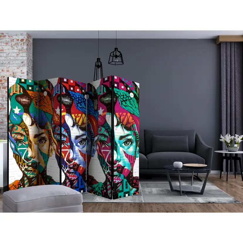 Rumsavdelare Arkiio Colorful Faces II 225x172 cm