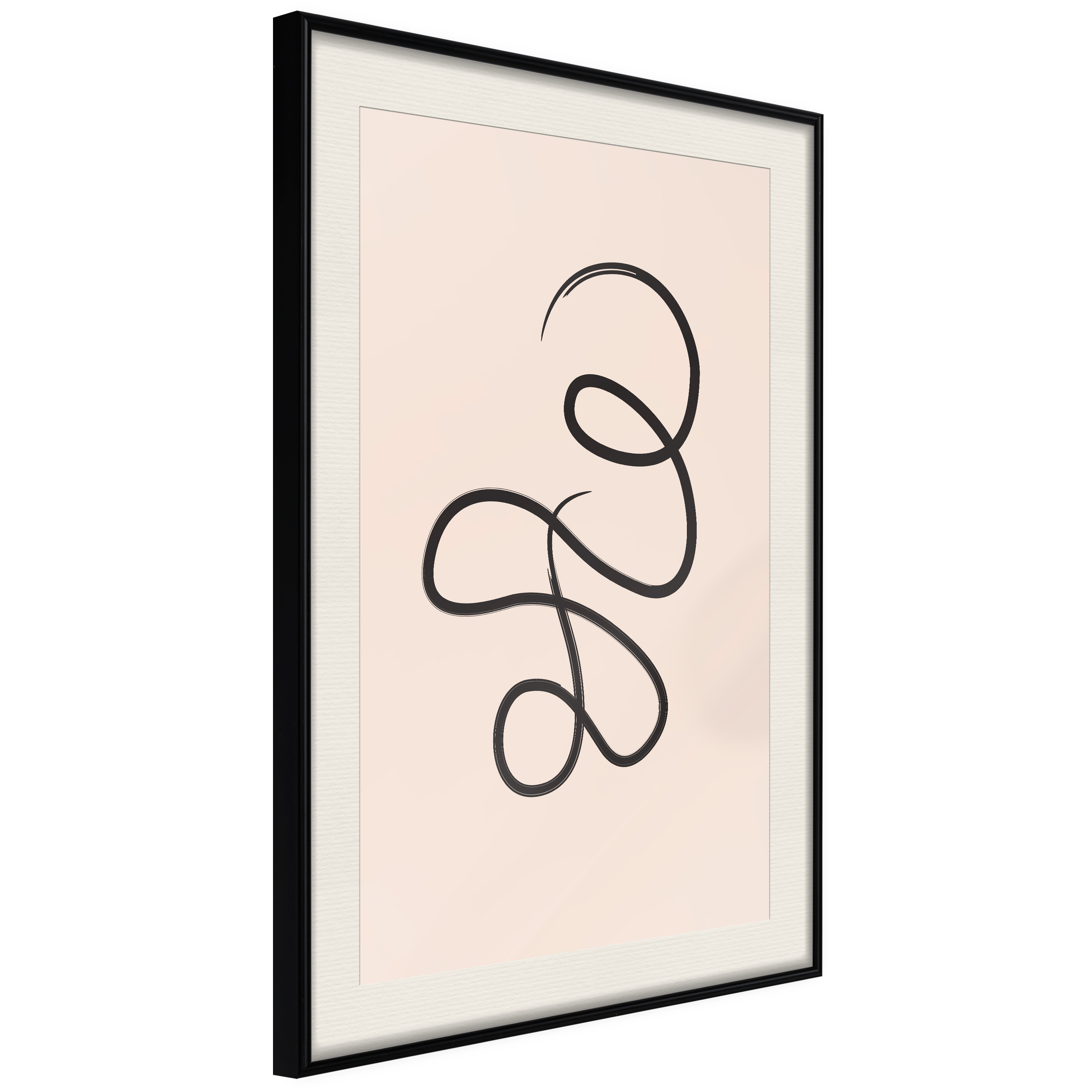 Affisch - Thought Loop [Poster] 40x60 Svart ram med passepartout, 40x60 cm