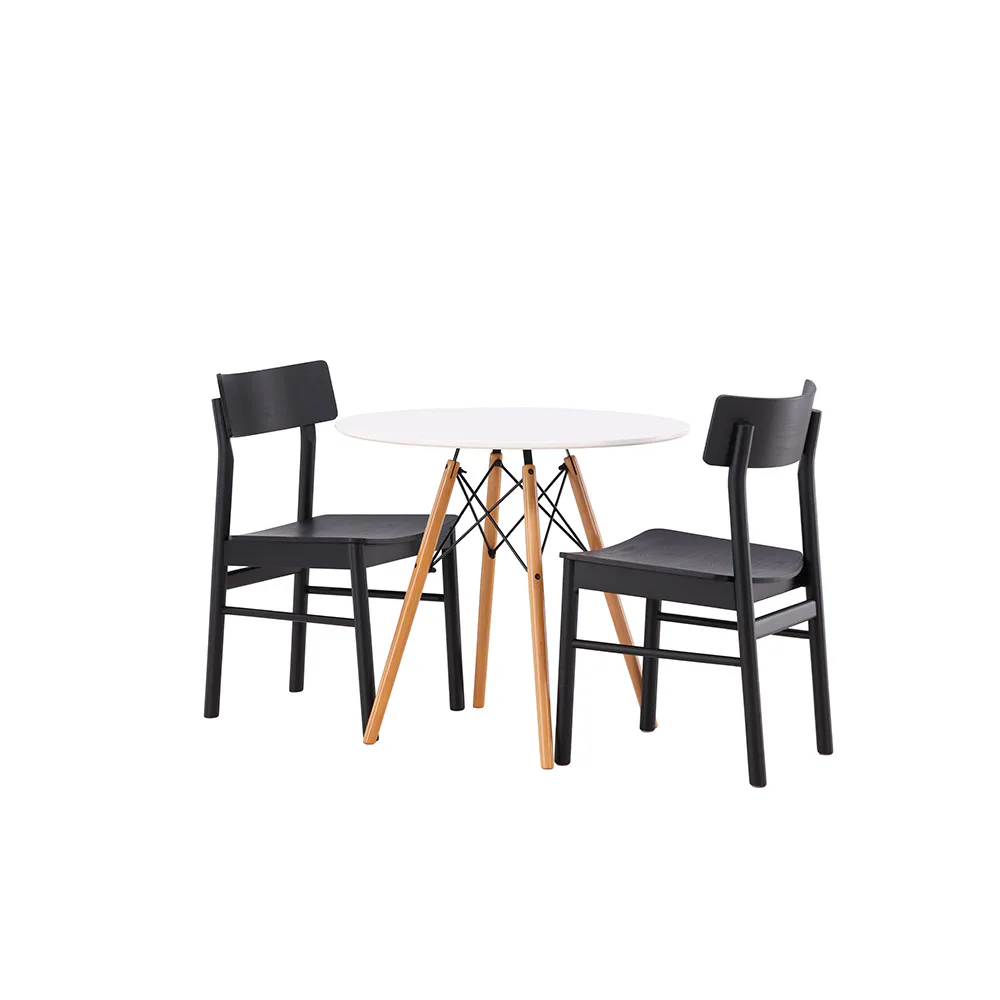 Matgrupp Venture Home Danburi Ø 60 cm med 2 Montros Stolar
