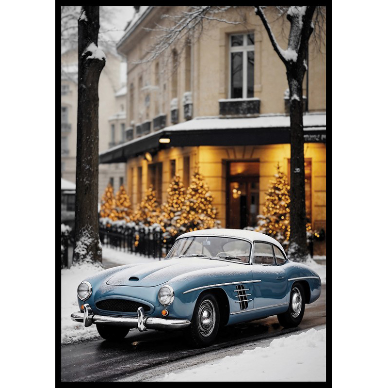 Poster Gallerix Vintage Car In Winter