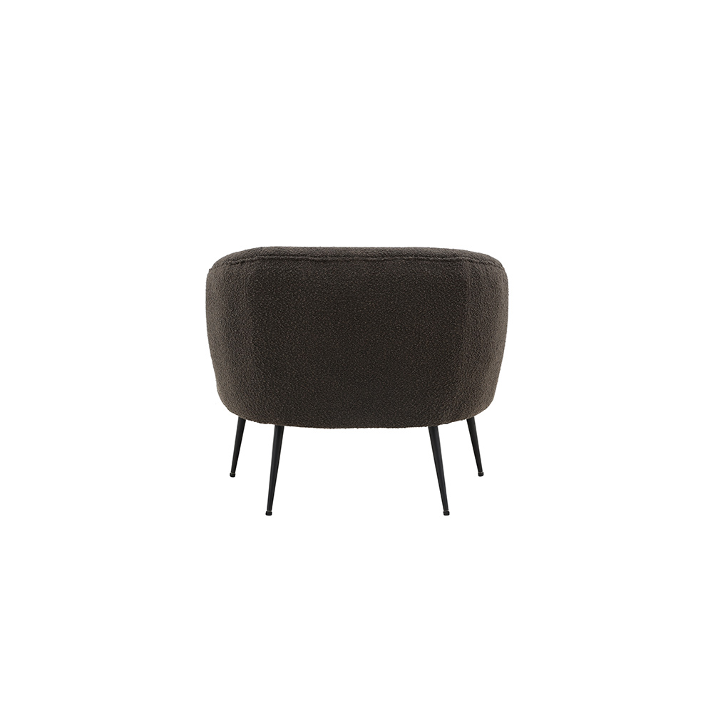 Derry Single Sofa - Black / Coffee/Grey Boucle Svart