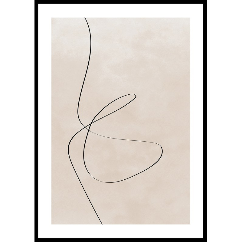 Poster Gallerix Line Art Abstract Shapes No2