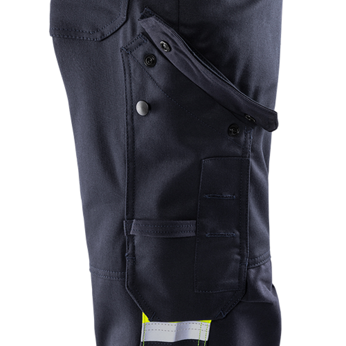 Flamestat byxa stretch 2162 ATHF, kl 1 Storlek: C44, Gul/Marinblå