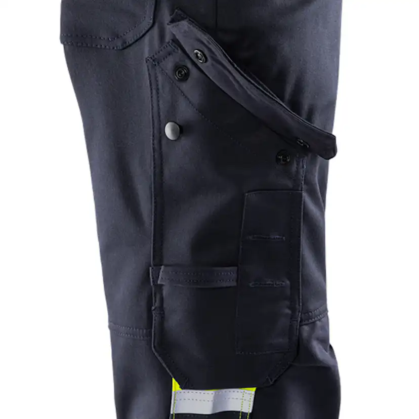 Flamestat byxa stretch 2162 ATHF, kl 1 Storlek: C44, Gul/Marinblå