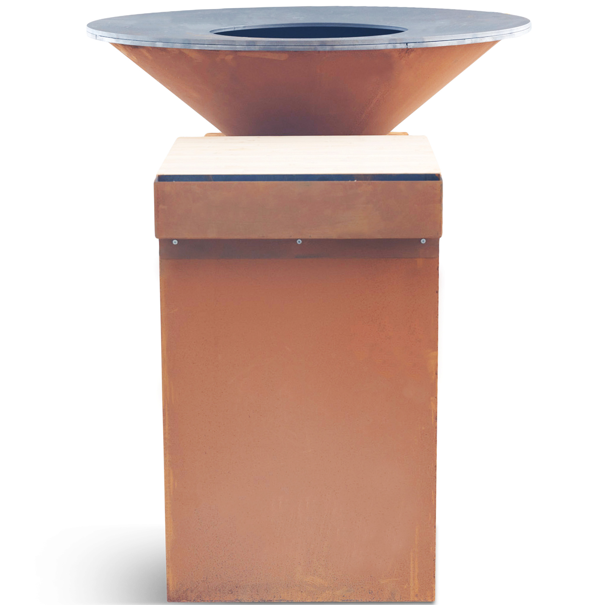 Eldstad Lyfco Cortenstål Vedeldad Skärbräda Vemdalen