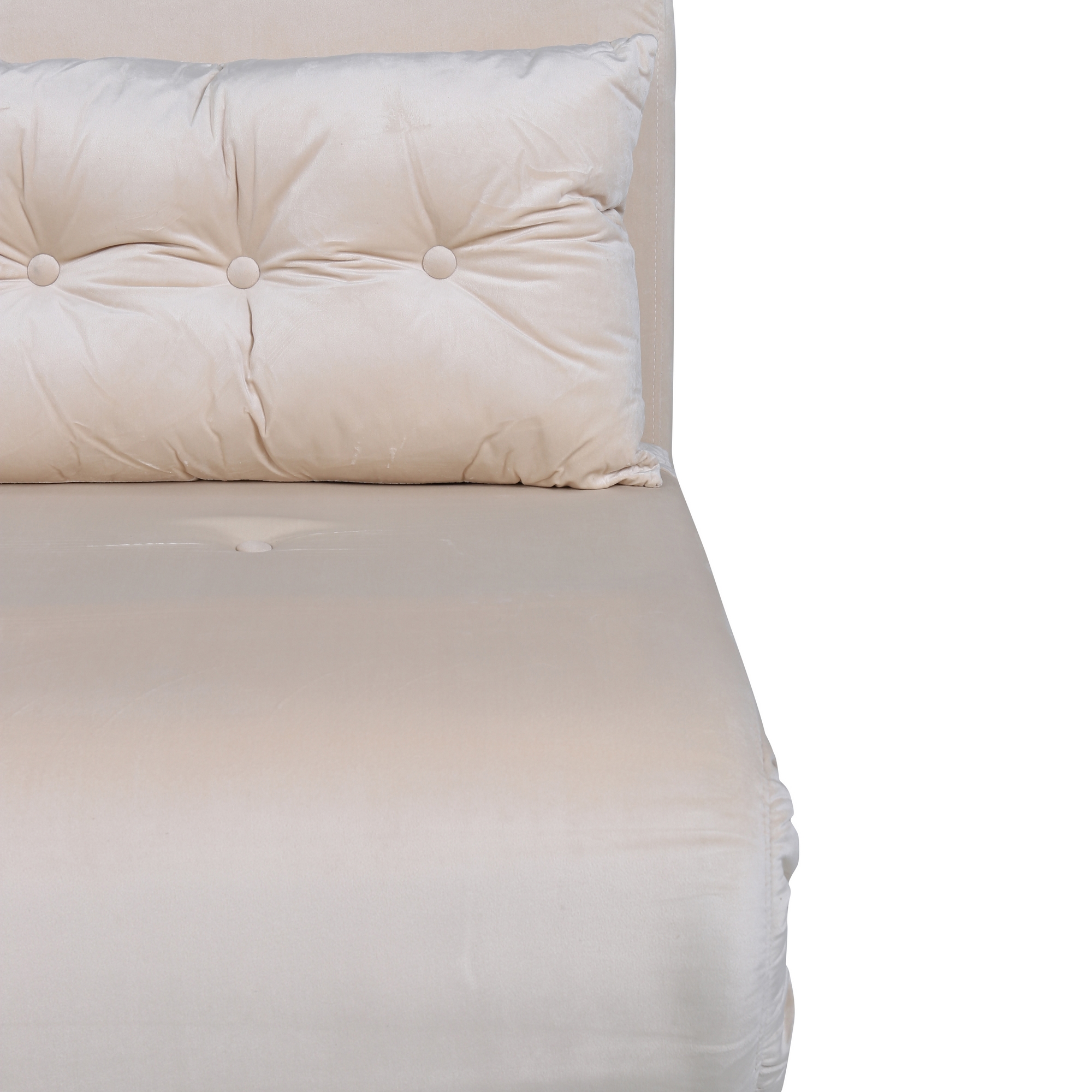 Vicky Folding Bed Double - Black / Beige Velvet Beige
