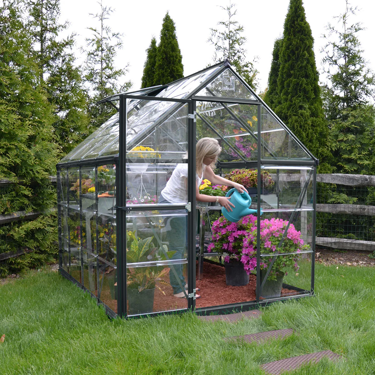 CANOPIA HARMONY 6X8 GREENHOUSE GREY CLEAR Mörkgrå