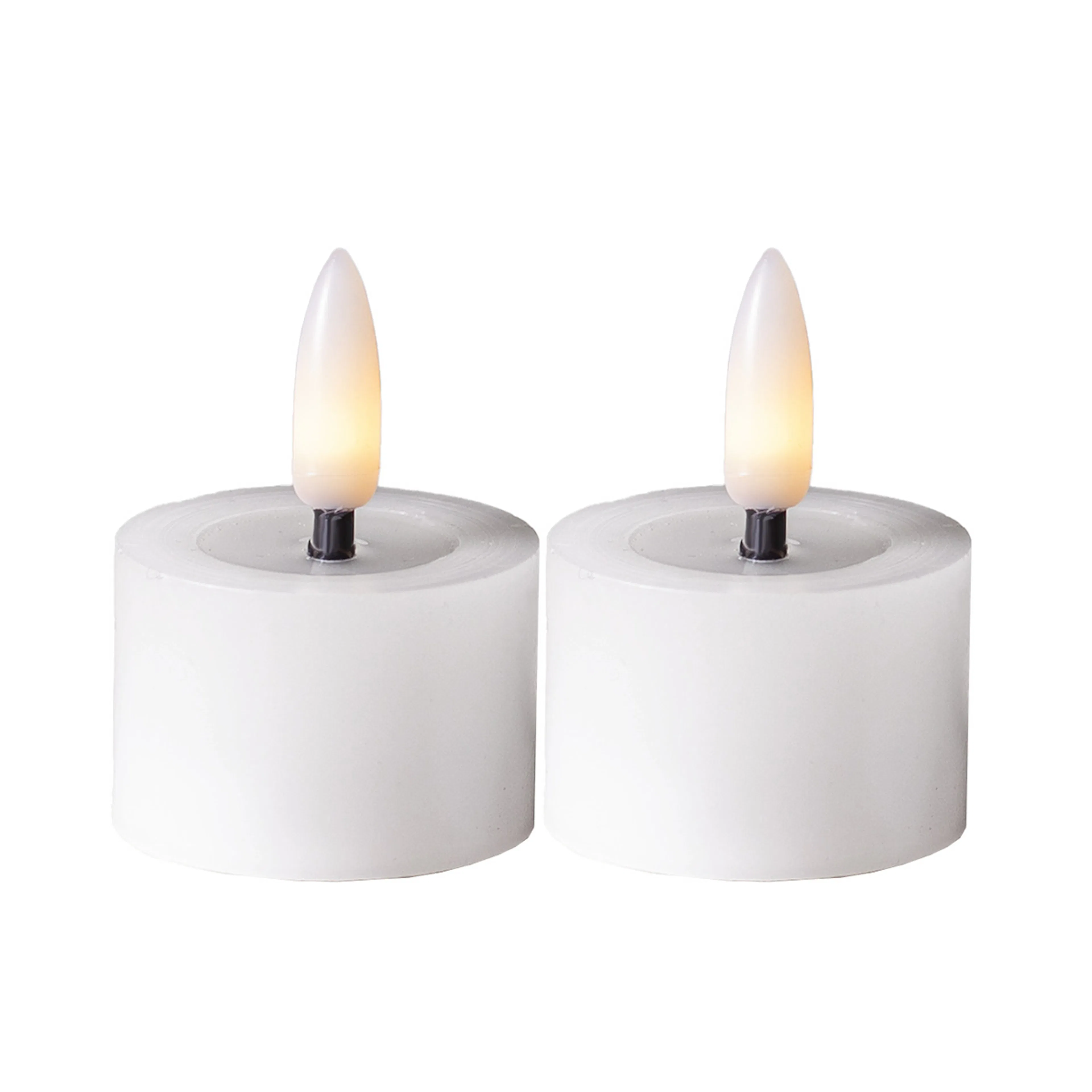 LEDVarmeljus2p Flamme Flow 4x5 cm White White