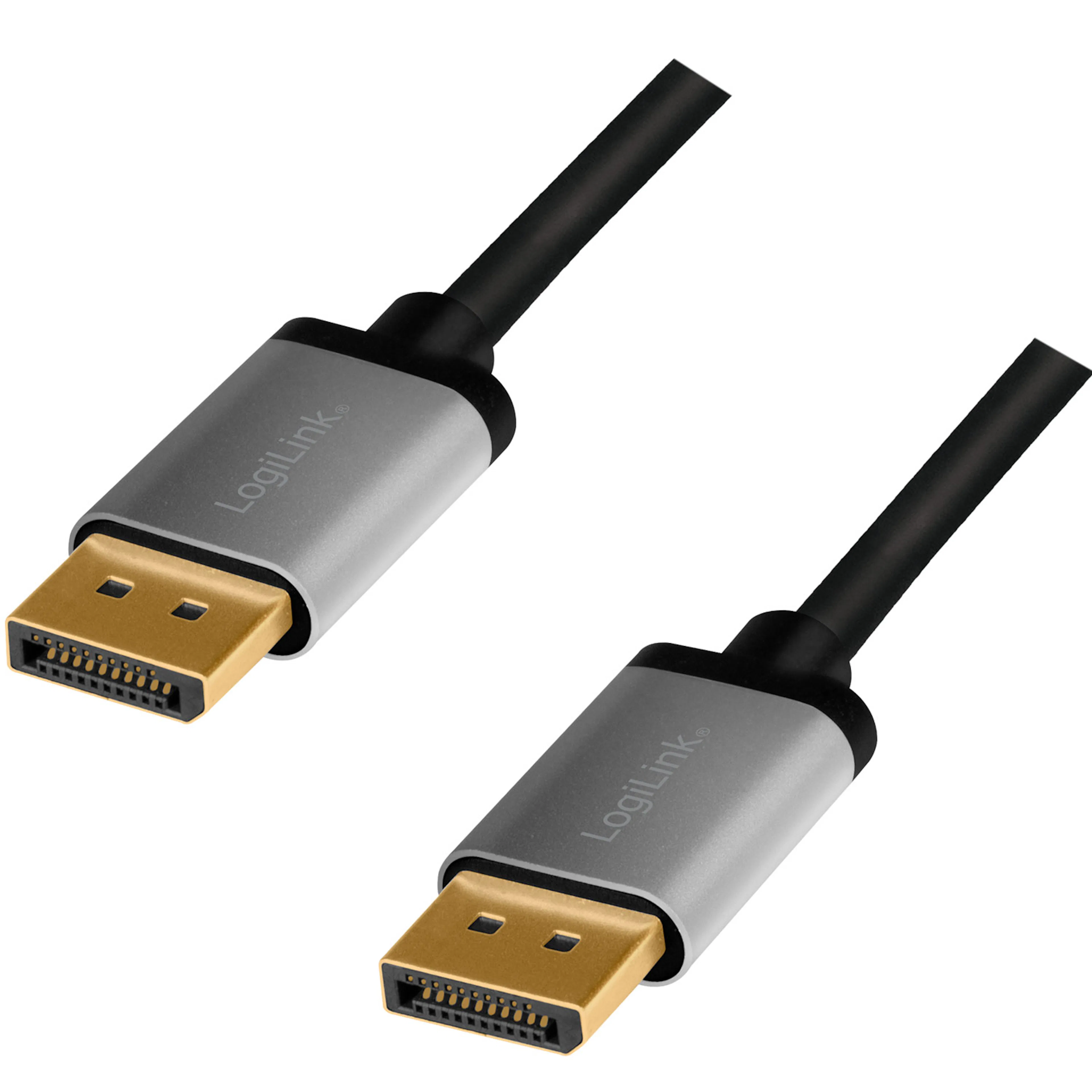 DisplayPort-kabel LogiLink 4K/60Hz Aluminium
