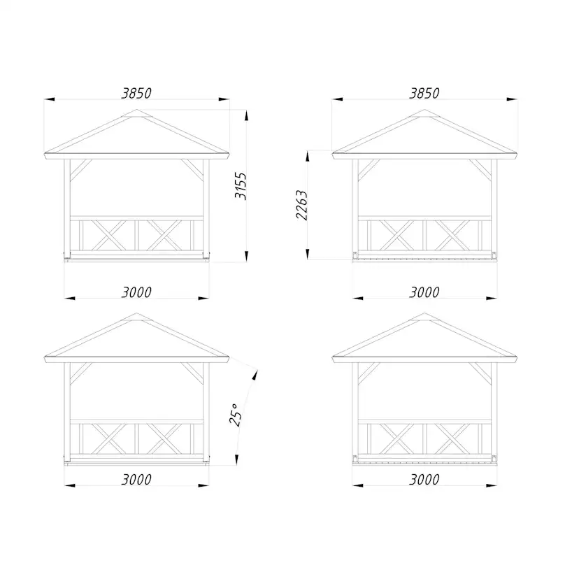 Paviljong Palmako Betty 9,0 m2