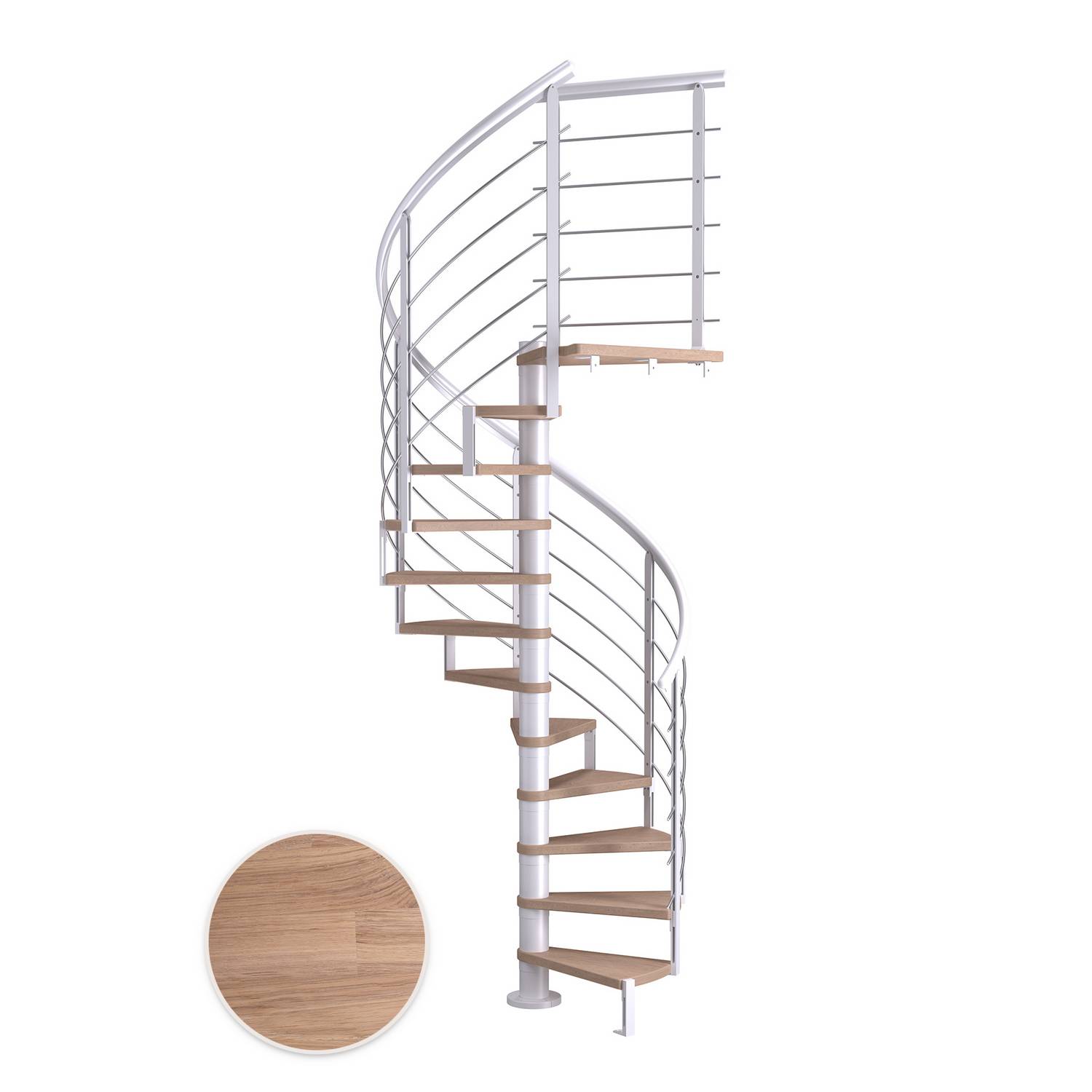 Spiraltrappa Dolle Montréal Ek Vit Oljad Design