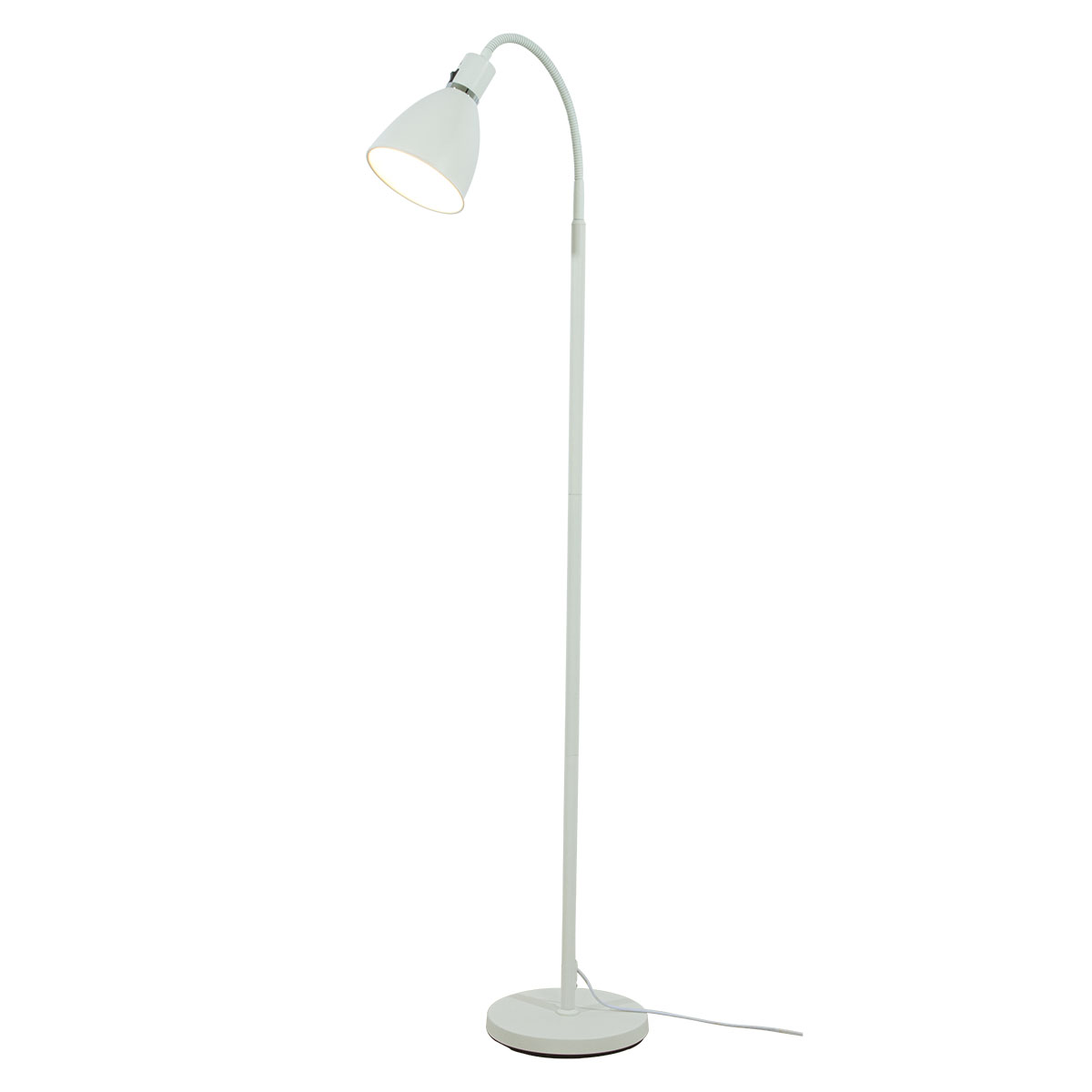 IDRE golvlampa, vit Vit/Krom
