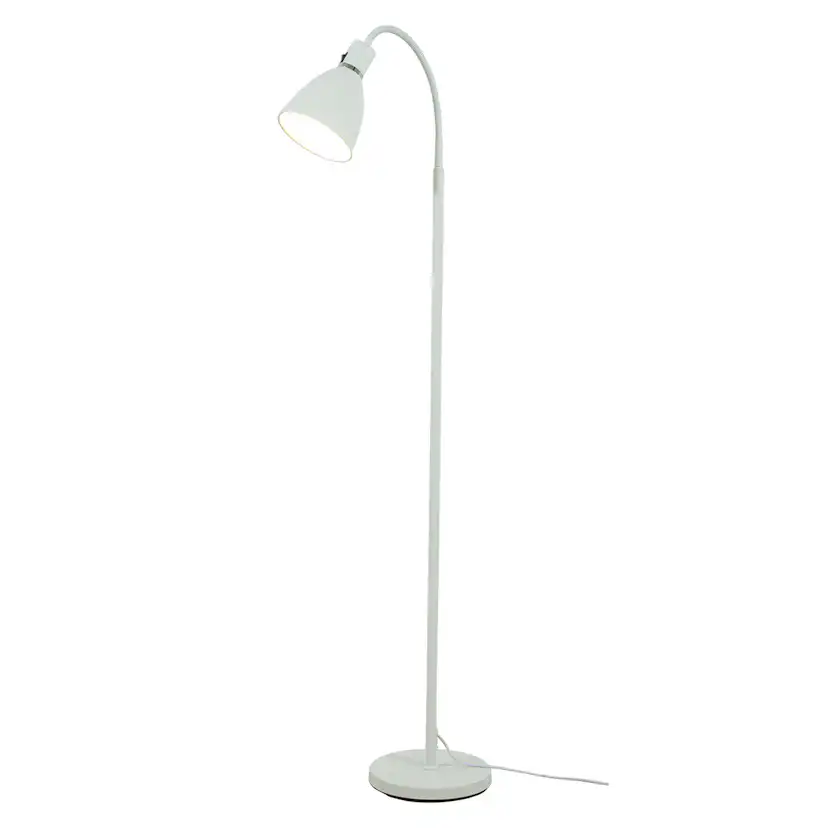 IDRE golvlampa, vit Vit/Krom
