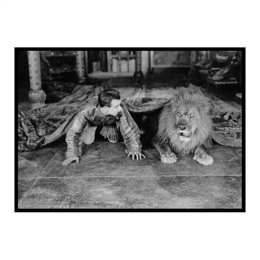 Poster Gallerix Man And Lion