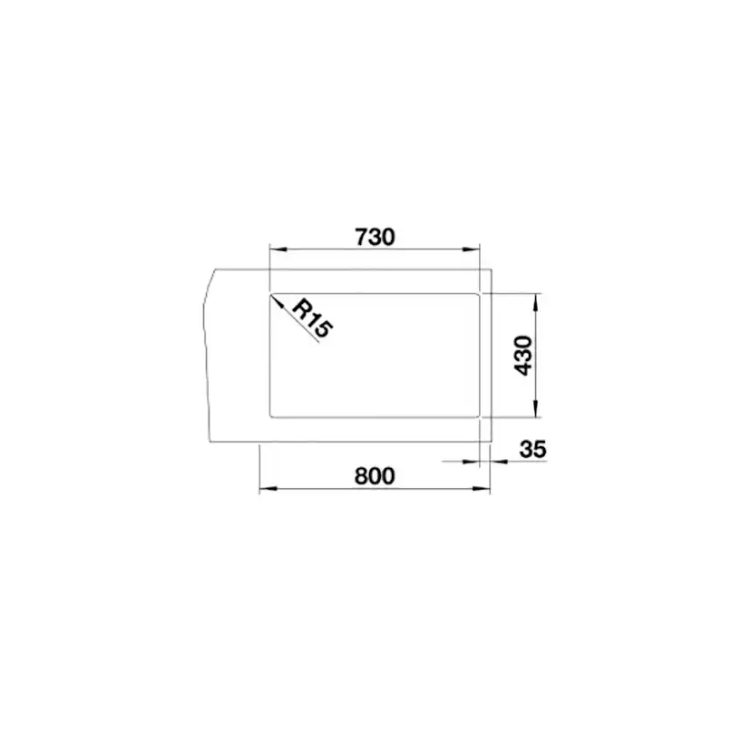BLANCO ZEROX 700-IF DURINOX™ Infällnad/Planlimning