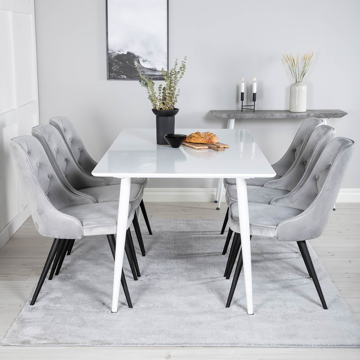 Matgrupp Venture Home Pobbie med 6 Vera Stolar