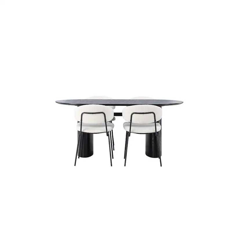 Matgrupp Venture Home Isolde med 4 st Chico stolar