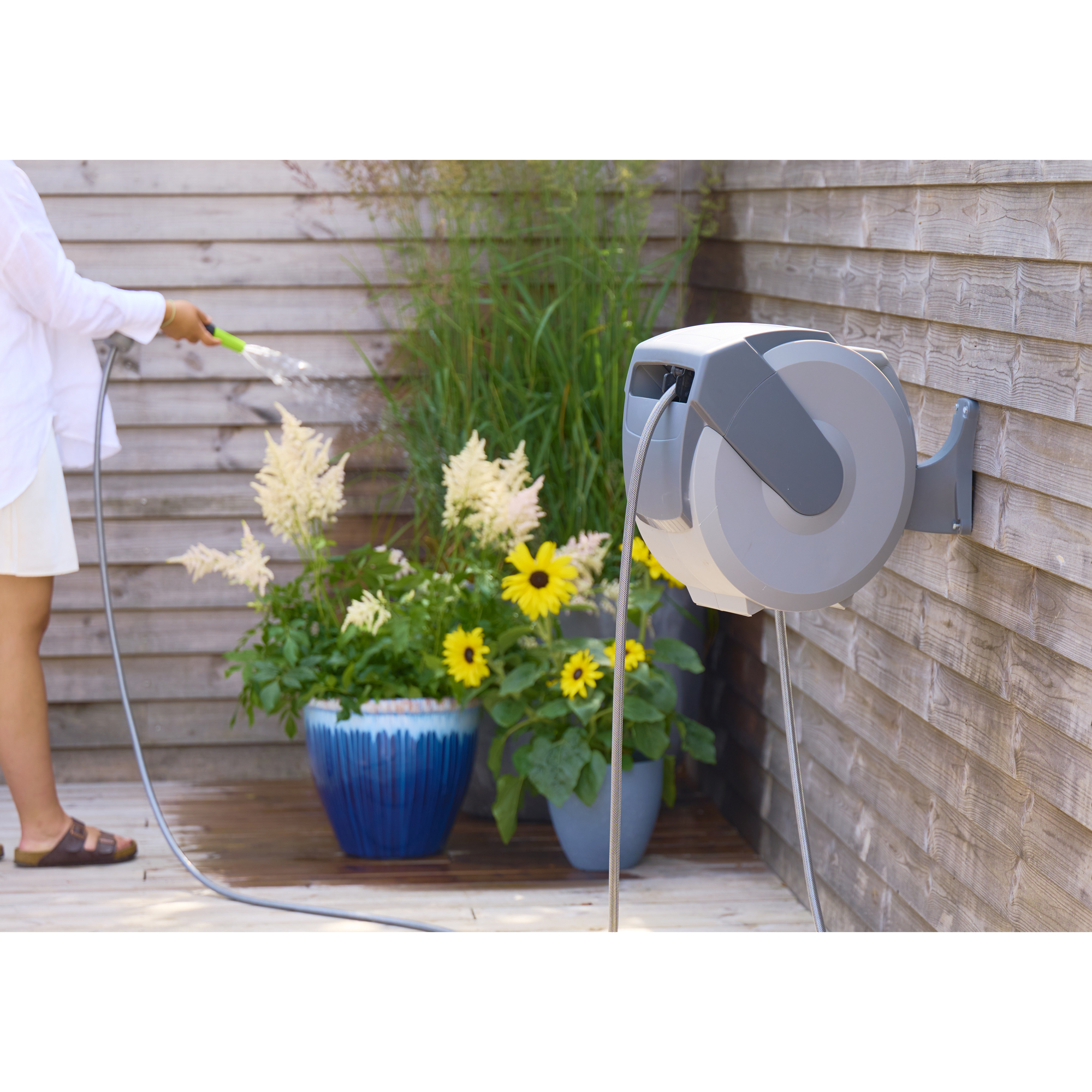 Slangvinda Grouw Väggmonterad 30M Optimal Vattenslangvinda