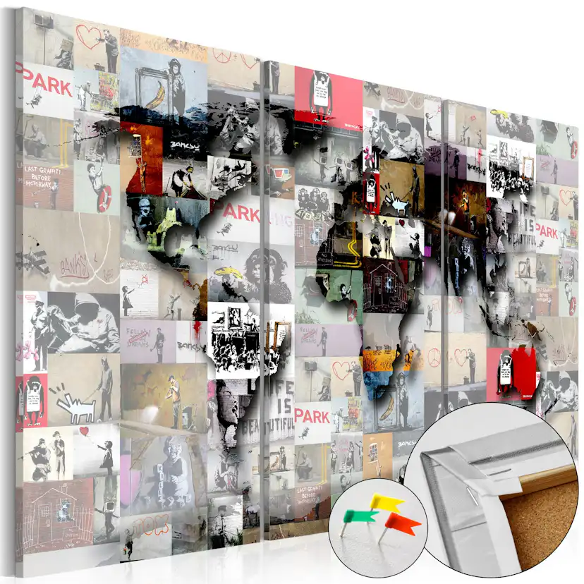 Anslagstavla Arkiio Modern World's Map