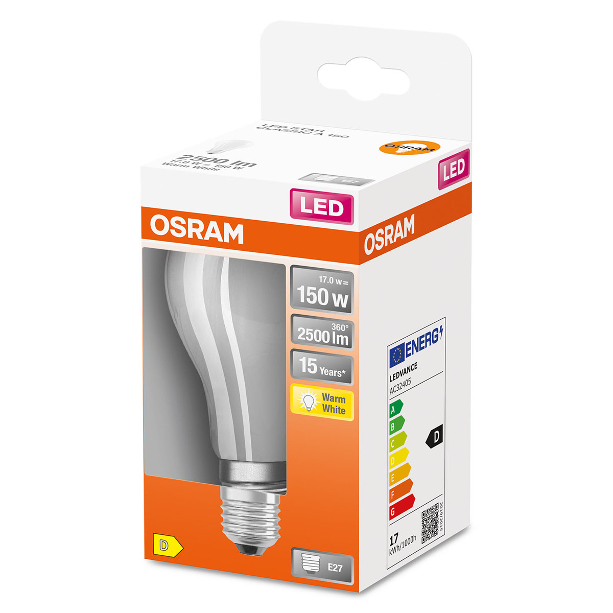 LED-Lampa Osram Normal (150) E27 Matt 827 Cl A 16