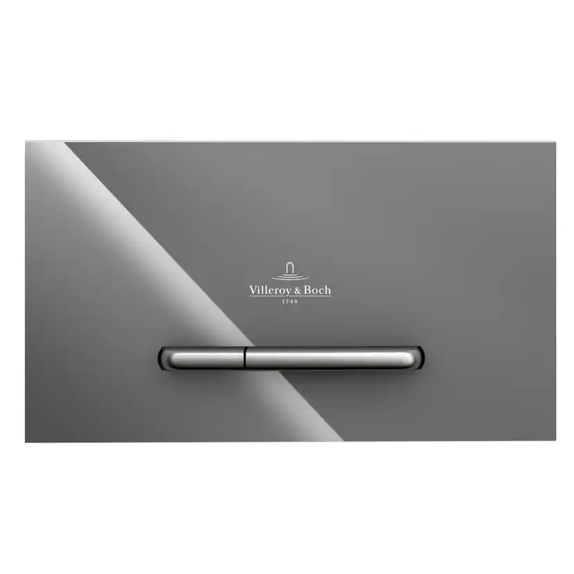Spolknapp Villeroy & Boch ViConnect installationssystemen 92 Blankgrått glas