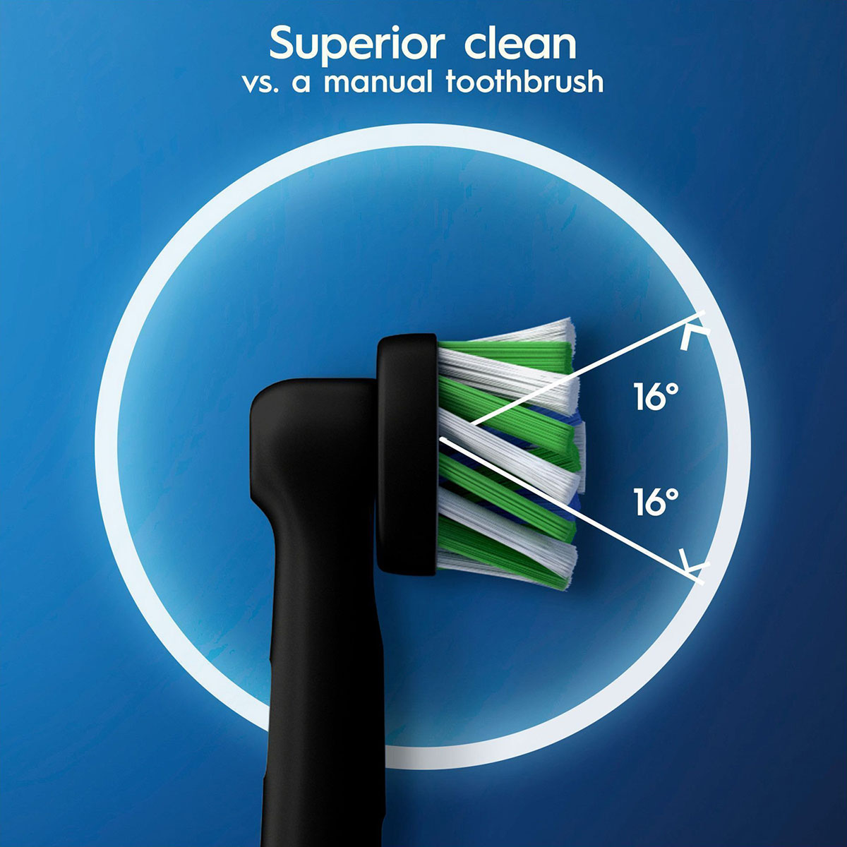 Borsthuvud Oral-B Cross Action Black 3 st