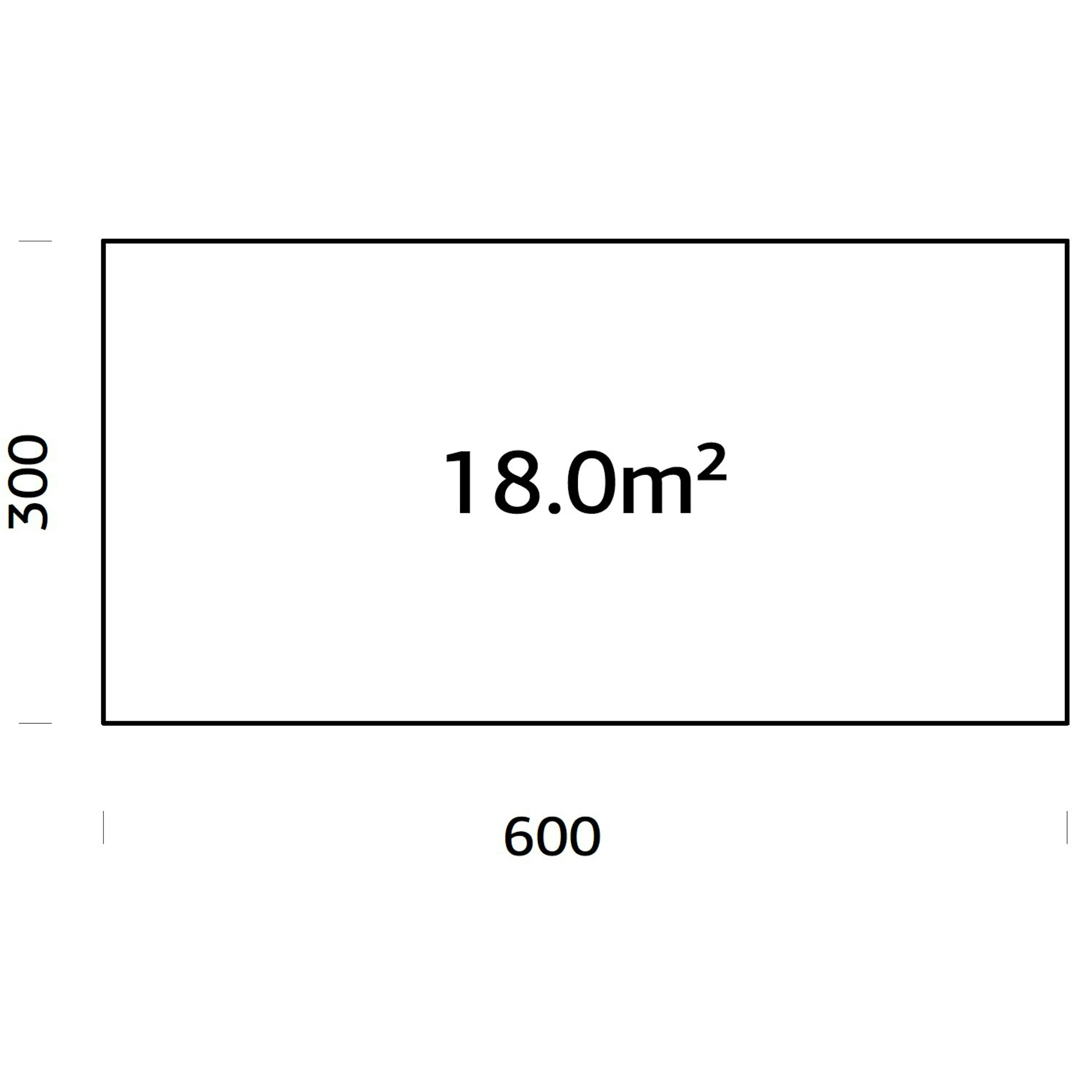 Träbalksgrund Palmako 6x3 m (inkl. LogFoot)