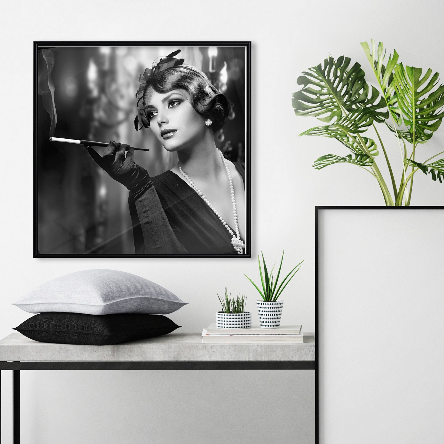 Poster Artgeist Affisch Lady with Cigarette
