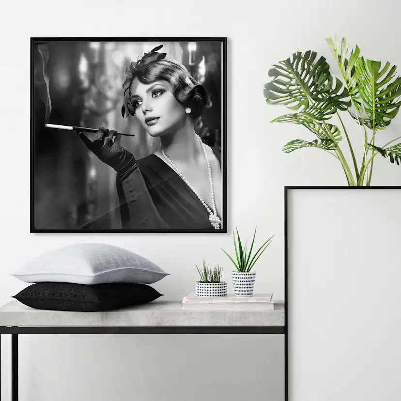 Poster Artgeist Affisch Lady with Cigarette