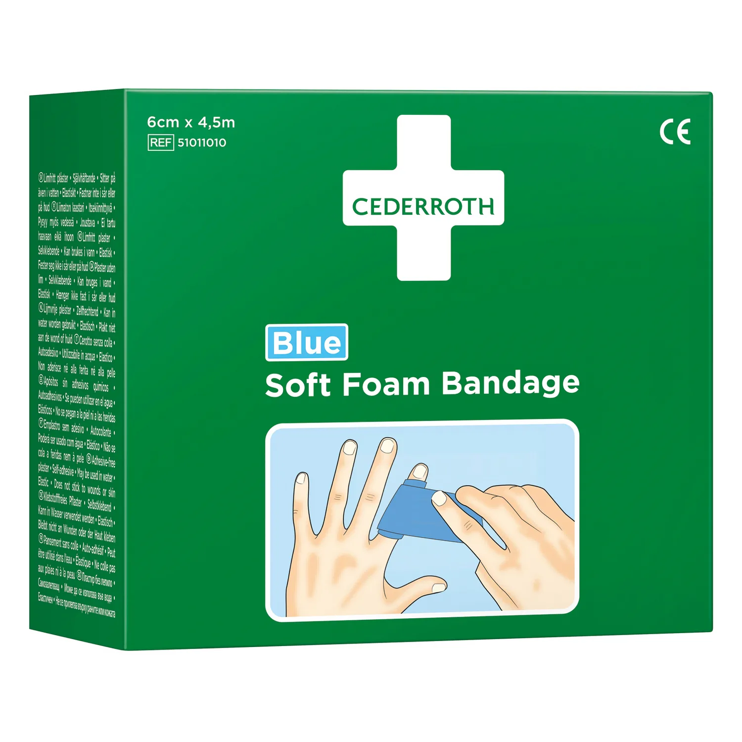SOFT FOAM BANDAGE BLUE 6CMX4,5M Längd: 4500 mm