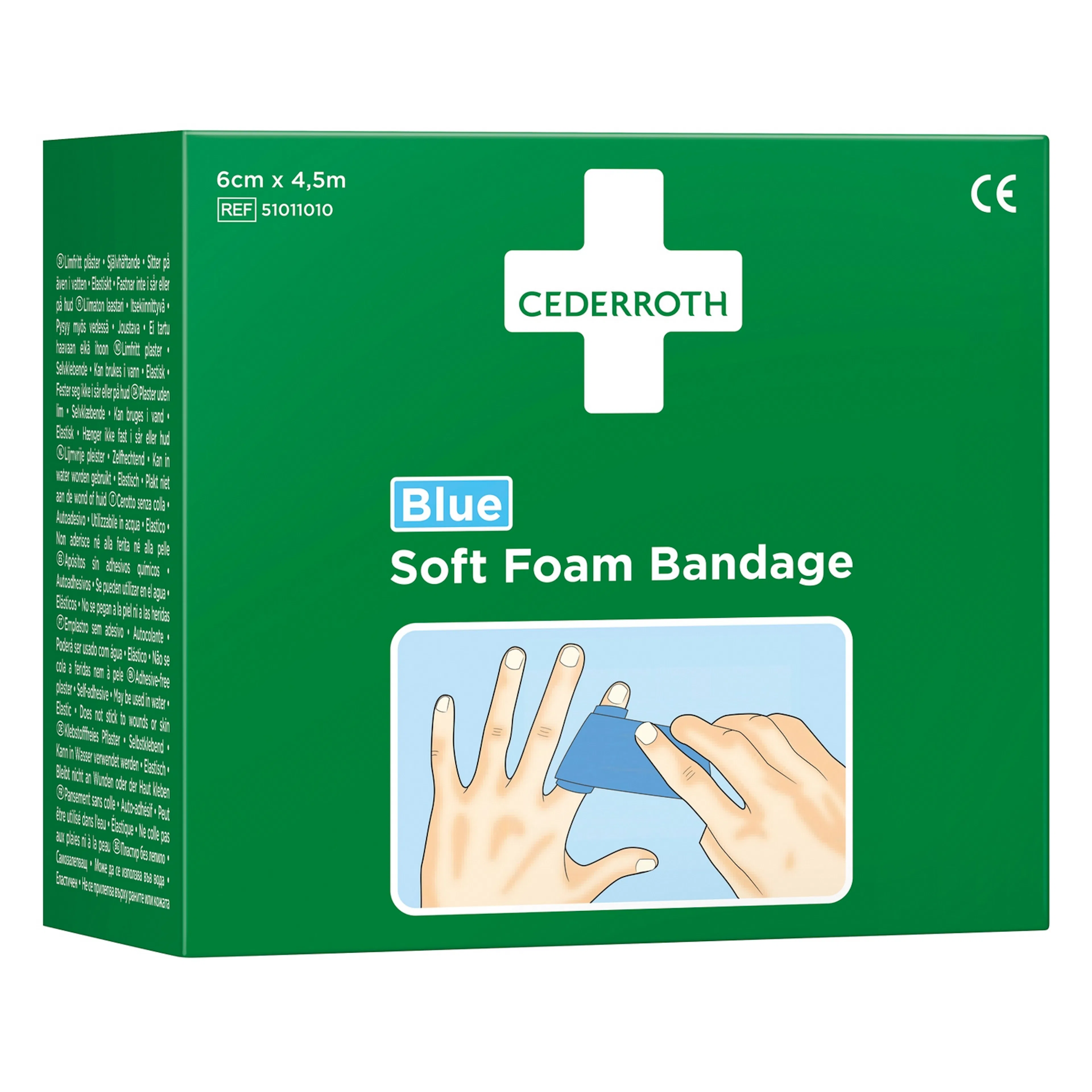 SOFT FOAM BANDAGE BLUE 6CMX4,5M Längd: 4500 mm