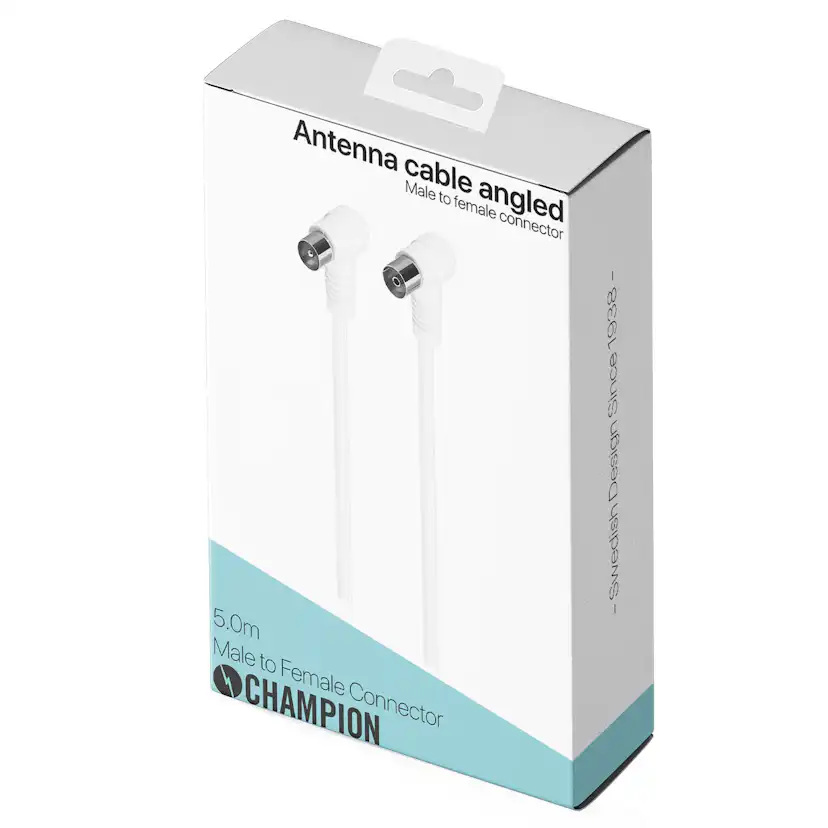 Antennkabel Champion Vinklad 5.0m