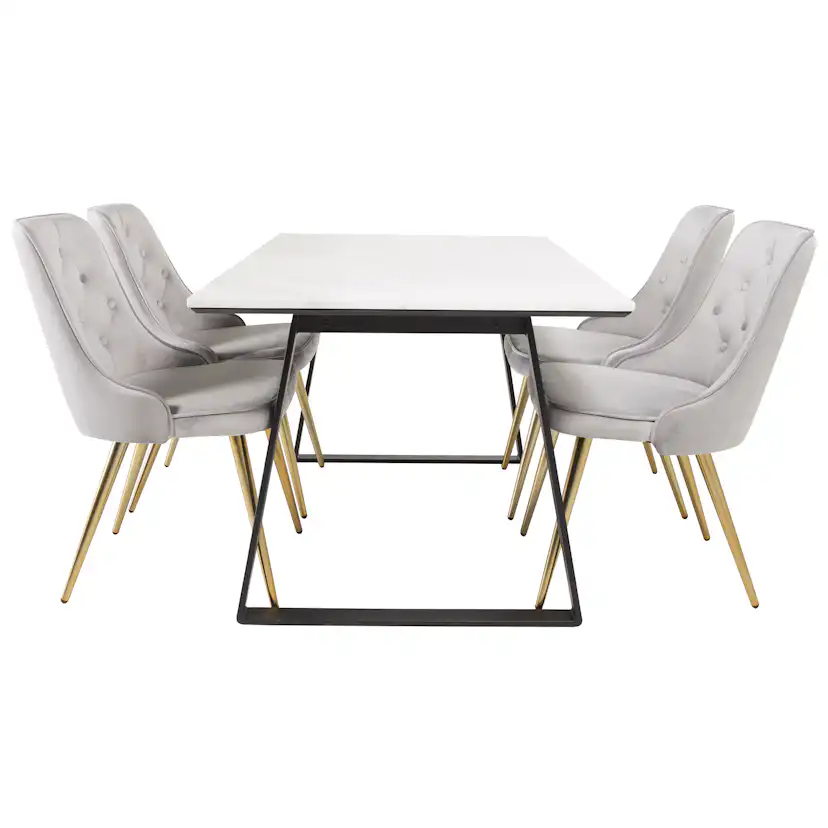 Matgrupp Venture Home Estelle med 4 Vera Stolar
