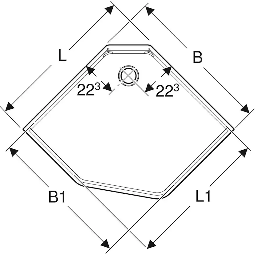 Duschkabin Ifö Showerama Classic Pentagonal