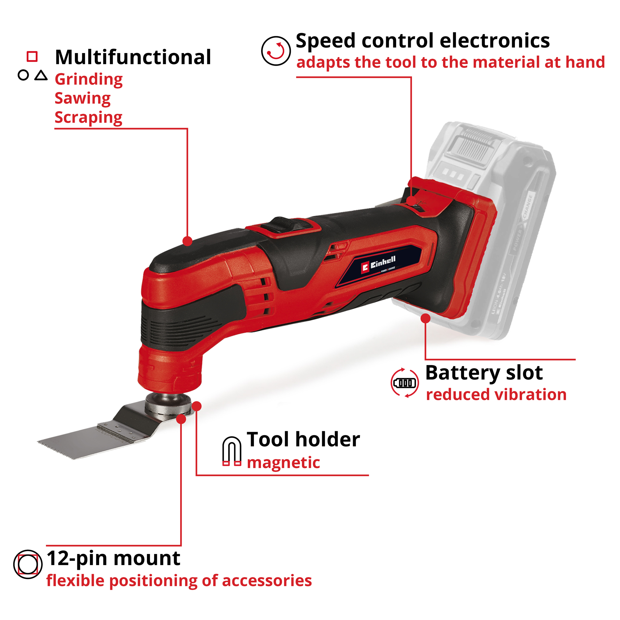 Multiverktyg Einhell TC-MG 18 Solo