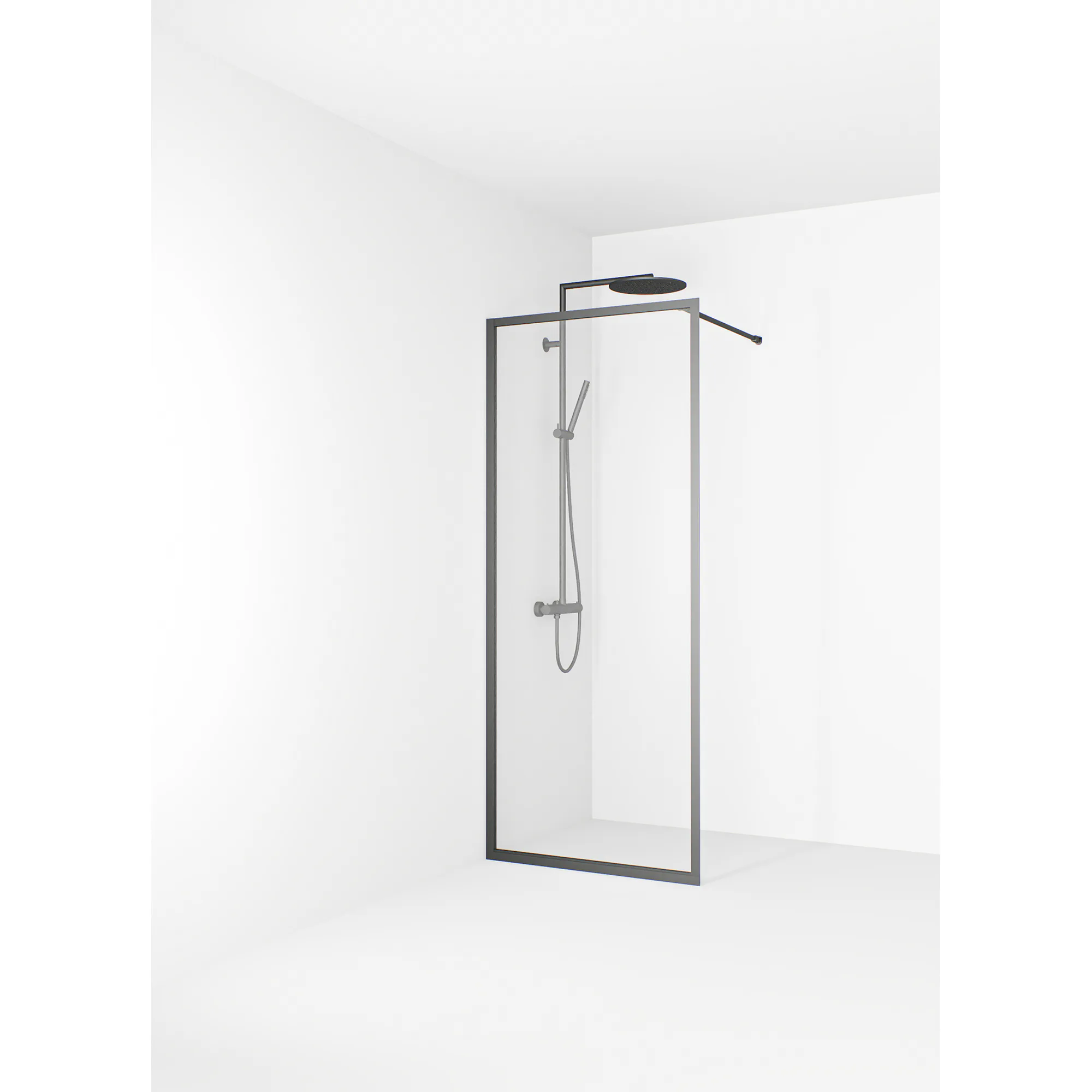 Empire Vägg 75 Gun metal Klarglas Utan spröjs Färg: Gun Metal, Bredd: 750 mm