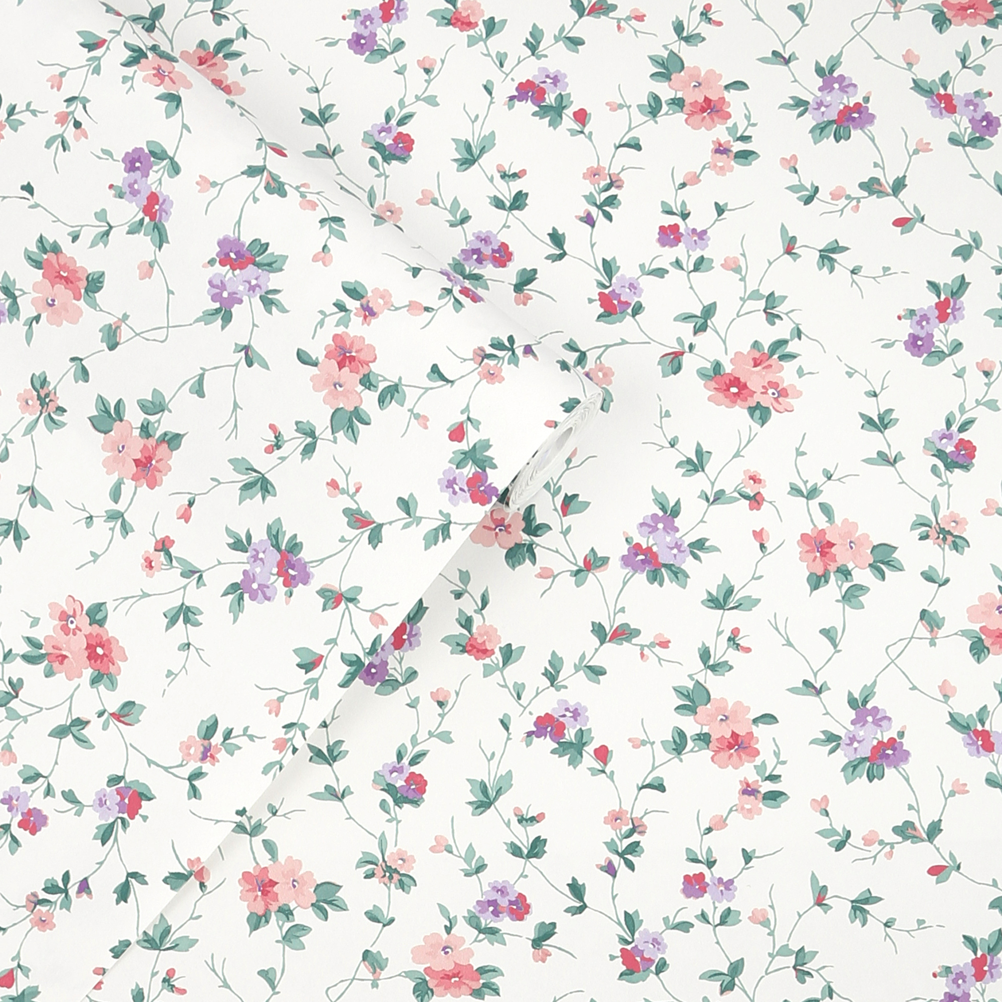 Tapet Laura Ashley Priory Coral Rosa 122765