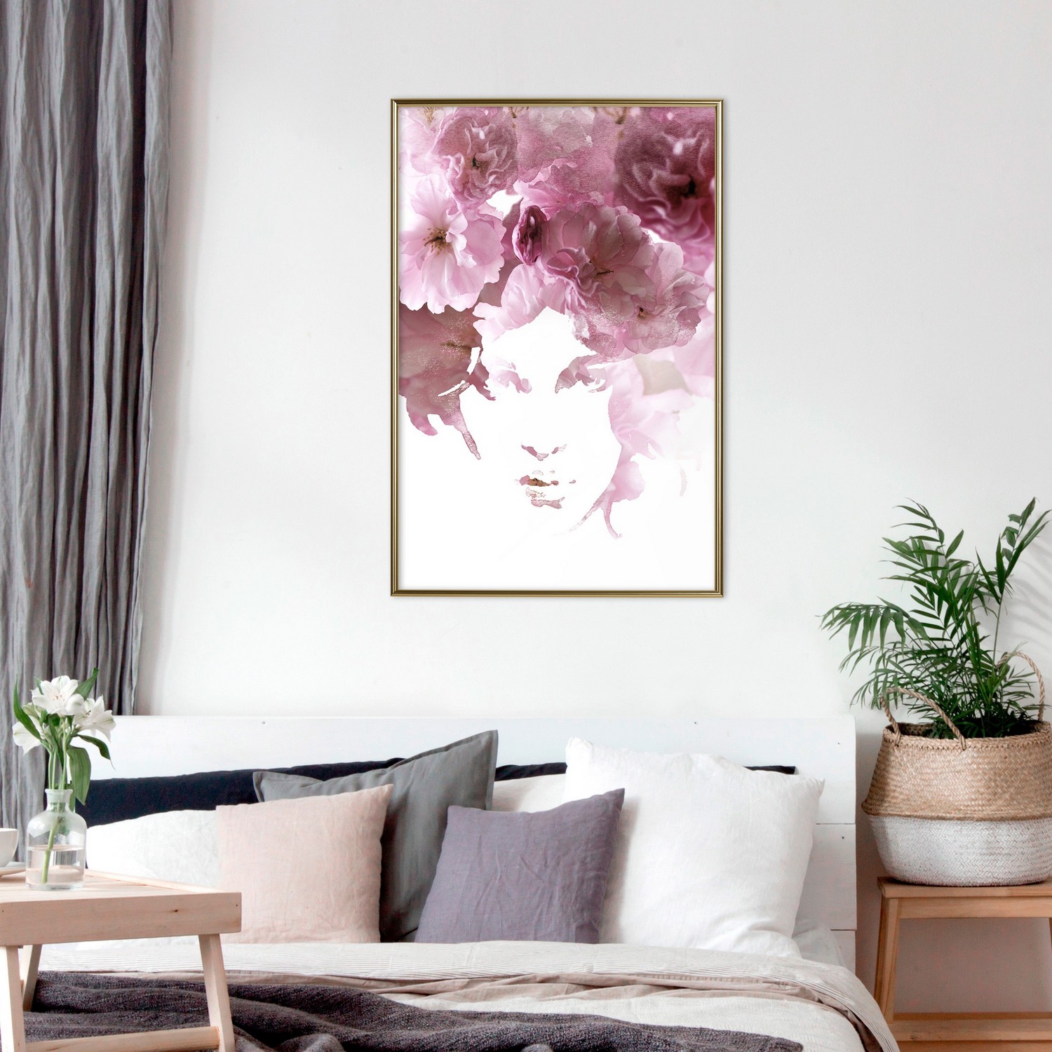 Affisch - Flowery Look [Poster] 20x30 Guld ram, 20x30 cm
